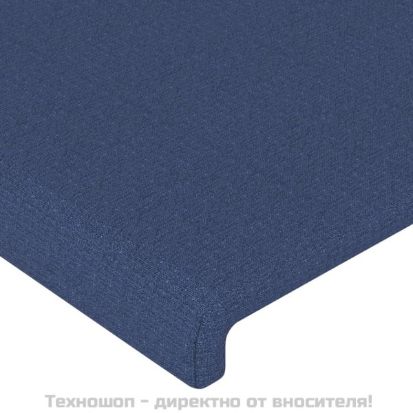 Горна табла за легло, синя,100x5x78/88 см, плат