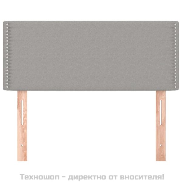 Горна табла за легло, светлосива, 90x5x78/88 см, плат