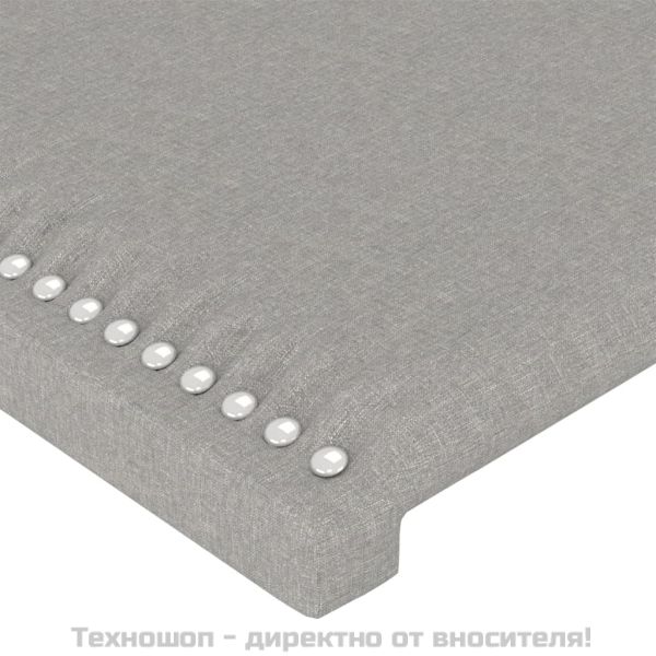 Горна табла за легло, светлосива, 90x5x78/88 см, плат