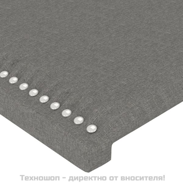 Горна табла за легло, тъмносива, 90x5x78/88 см, плат
