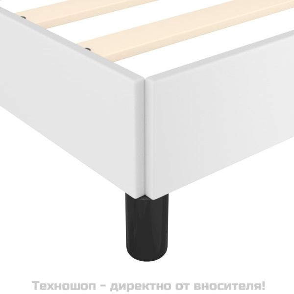 Рамка за легло с табла без матрак, бяла, 120x200 см