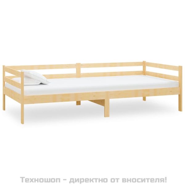 Дневно легло с матрак, 90x200 см, борово дърво масив