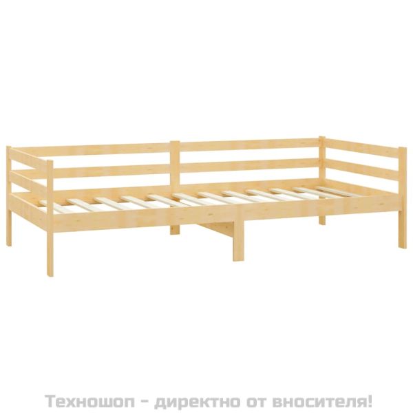 Дневно легло с матрак, 90x200 см, борово дърво масив