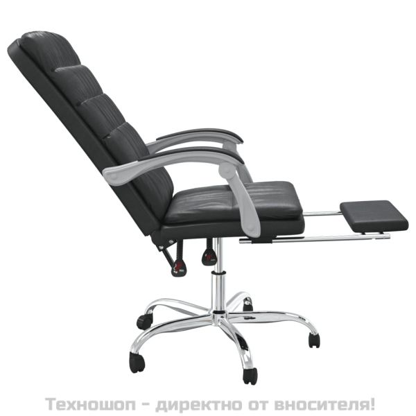 Наклоняем офис стол, черен, изкуствена кожа