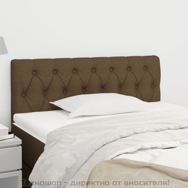 Горна табла за легло, тъмнокафява, 100 x 7 x 78/88 см, плат