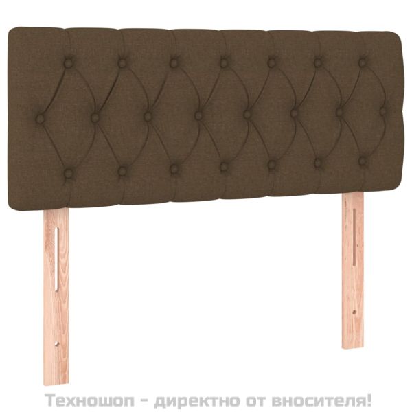 Горна табла за легло, тъмнокафява, 100 x 7 x 78/88 см, плат