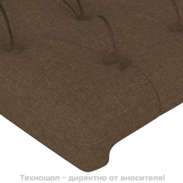 Горна табла за легло, тъмнокафява, 100 x 7 x 78/88 см, плат