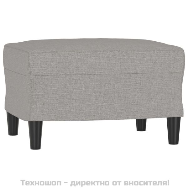Табуретка, светлосива, 60x50x41 см, текстил