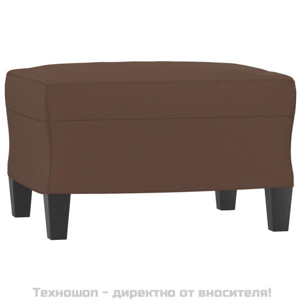 Табуретка, кафява, 60x50x41 см, изкуствена кожа