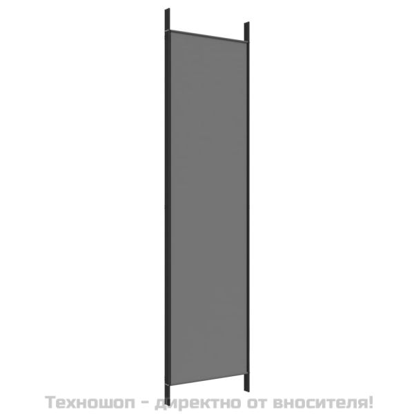 Параван за стая, 3 панела, антрацит, 150x200 cм, текстил