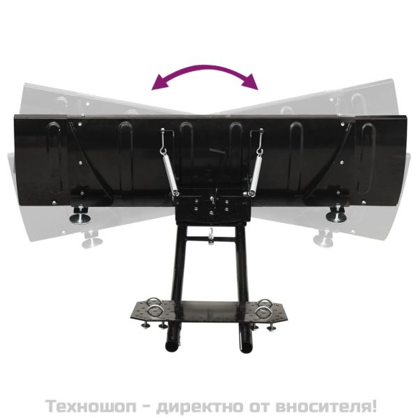 Снежен плуг за предно монтиране на ATV, 150x38 см, черен