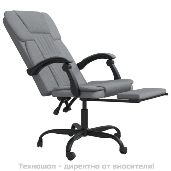 Наклоняем офис стол, светлосив, текстил