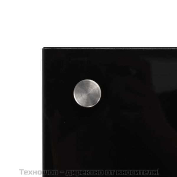 Кухненски гръб, черен, 70х40 см, закалено стъкло