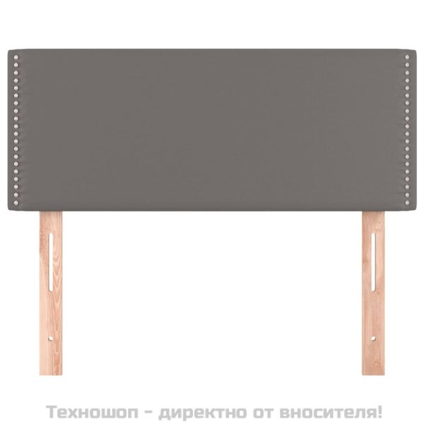 Горна табла за легло, сива, 100x5x78/88 см, изкуствена кожа