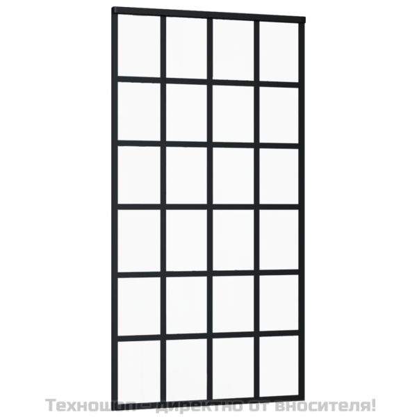 Плъзгаща се врата с механизъм ESG стъкло и алуминий 102x205 см