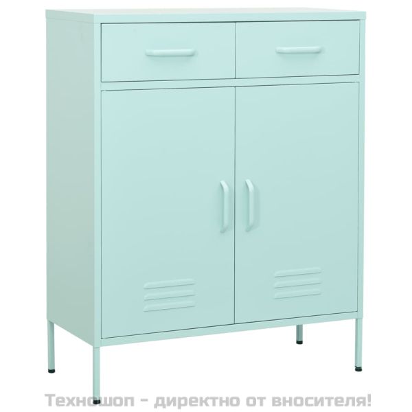 Шкаф за съхранение, мента, 80х35х101,5 см, стомана
