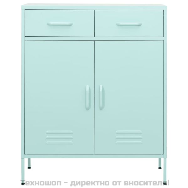 Шкаф за съхранение, мента, 80х35х101,5 см, стомана