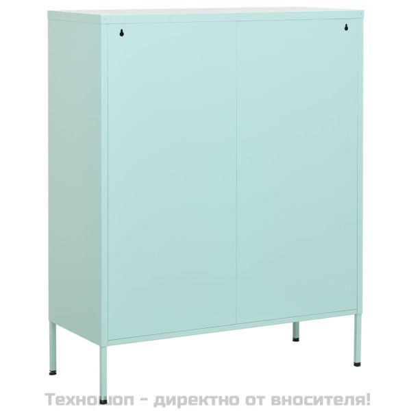 Шкаф за съхранение, мента, 80х35х101,5 см, стомана
