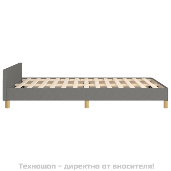 Рамка за легло без матрак, тъмносива, 120x200 см, плат