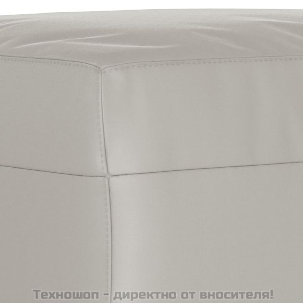 Пейка, светлосива, 70x35x41 см, микрофибърен плат