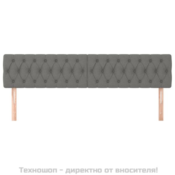 Табла за легло, тъмносива, 200x7x78/88 см, плат