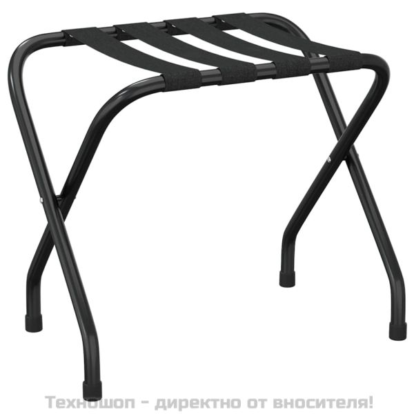 Поставка за куфари, черна, 56x40x49 см