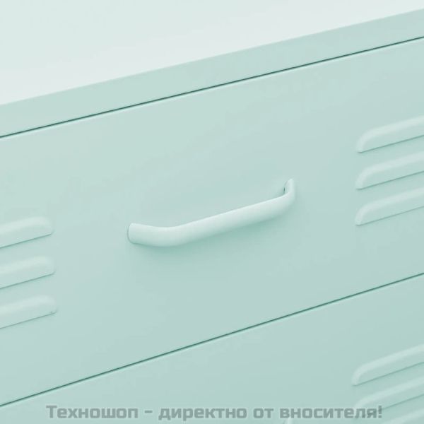 Шкаф с чекмеджета, мента, 80х35х101,5 см, стомана