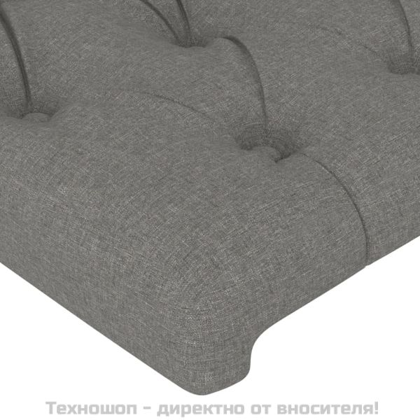 Рамка за легло тъмносива 200x200 см плат