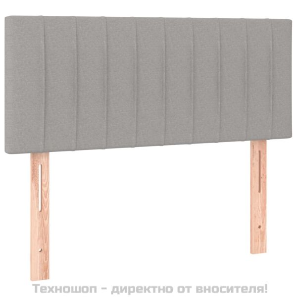 Горна табла за легло, светлосива, 100x5x78/88 см, плат