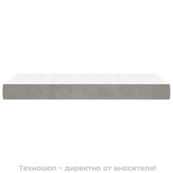 Матрак за легло с покет пружини средна твърдост светлосив 80x200x20 см кадифе