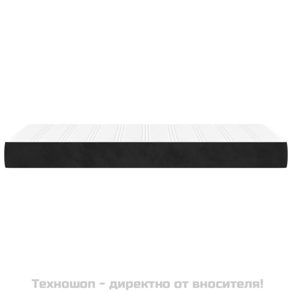 Матрак за легло с покет пружини средна твърдост черен 80x200x20 см кадифе