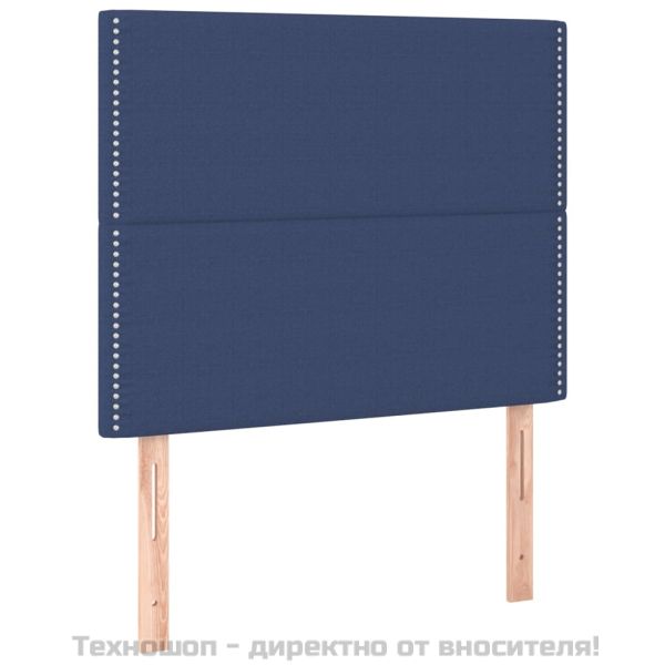 Табла за легло, синя, 100x5x118/128 см, плат