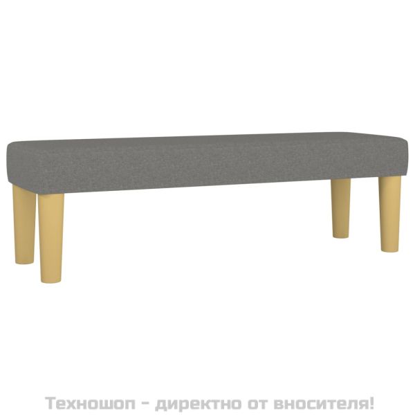 Боксспринг легло с матрак, тъмносиво, 200x200 см, плат