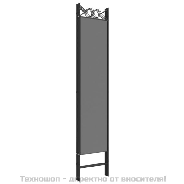 Параван за стая, 6 панела, антрацит, 240x200 cм, текстил