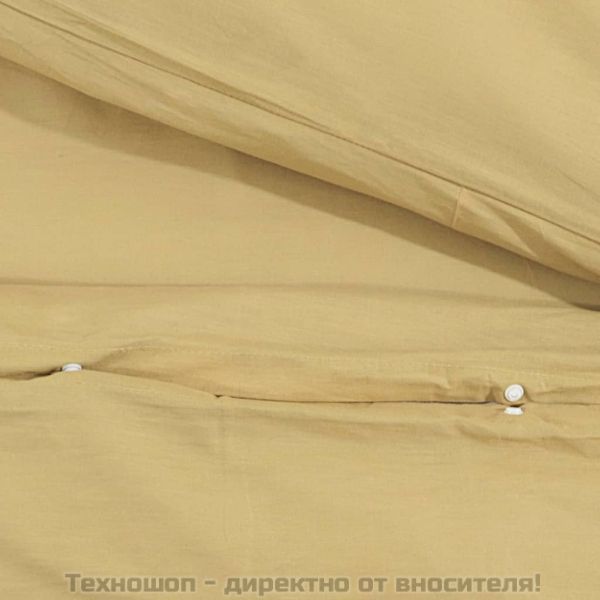 Комплект спално бельо, таупе, 135x200 см, олекотен микрофибър