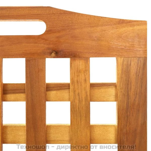 Параван за стая, 3 панела, 121,5x2x180 cм, акациево дърво масив