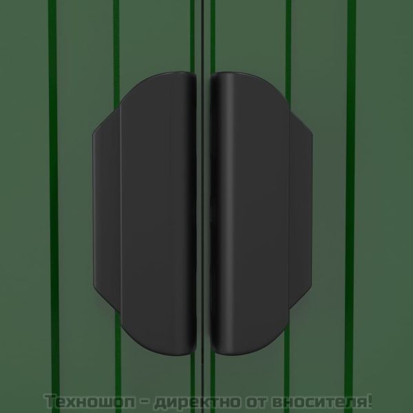 Градинска барака зелена 192x440x223 см поцинкована стомана