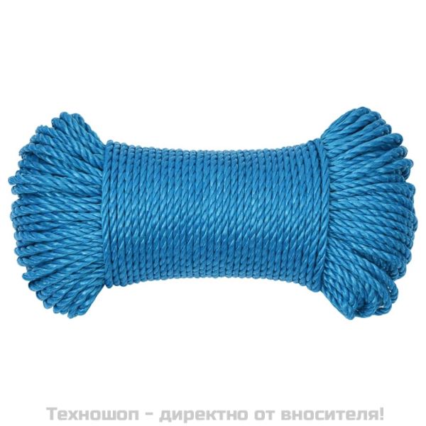 Работно въже синьо 6 мм 25 м полипропилен