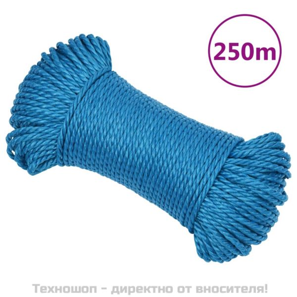 Работно въже синьо3 мм 250 м полипропилен