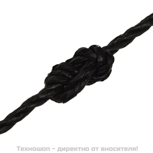 Работно въже черно 6 мм 50 м полипропилен