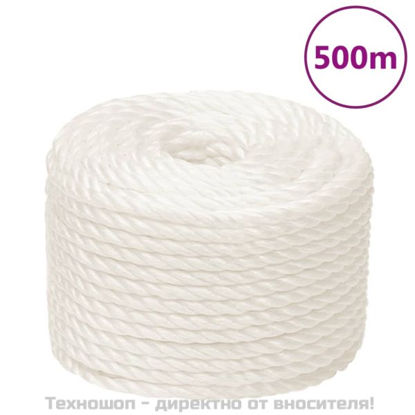 Работно въже бяло 12 мм 500 м полипропилен