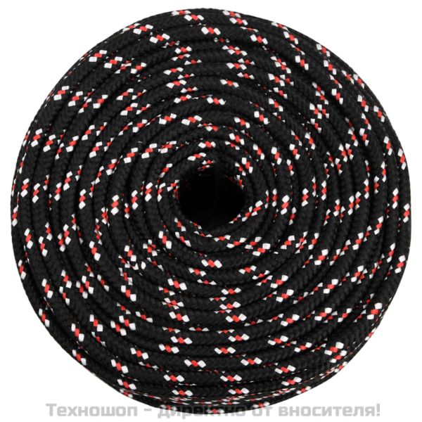 Въже за лодка черно 10 мм 100 м полипропилен