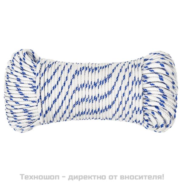 Въже за лодка бяло 3 мм 50 м полипропилен