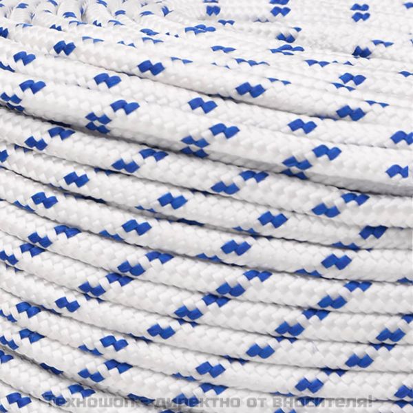 Въже за лодка бяло 6 мм 25 м полипропилен