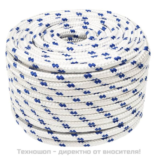 Въже за лодка бяло 12 мм 25 м полипропилен