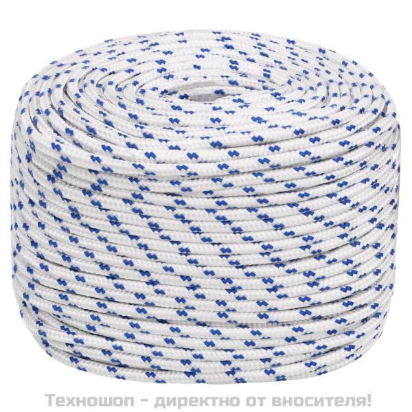 Въже за лодка бяло 10 мм 100 м полипропилен