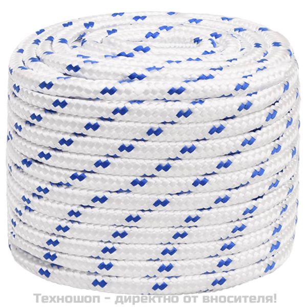 Въже за лодка бяло 16 мм 100 м полипропилен