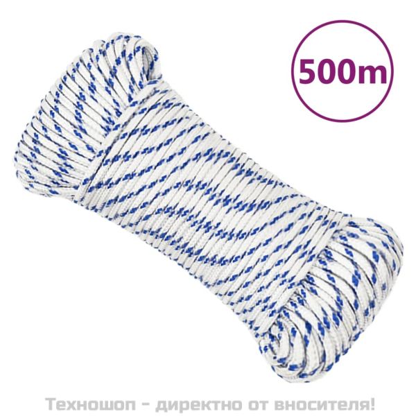 Въже за лодка бяло 3 мм 500 м полипропилен