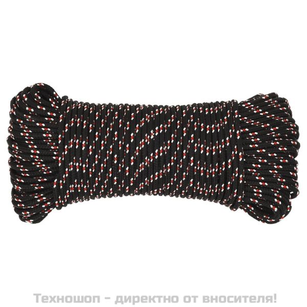 Въже за лодка черно 5 мм 50 м полипропилен