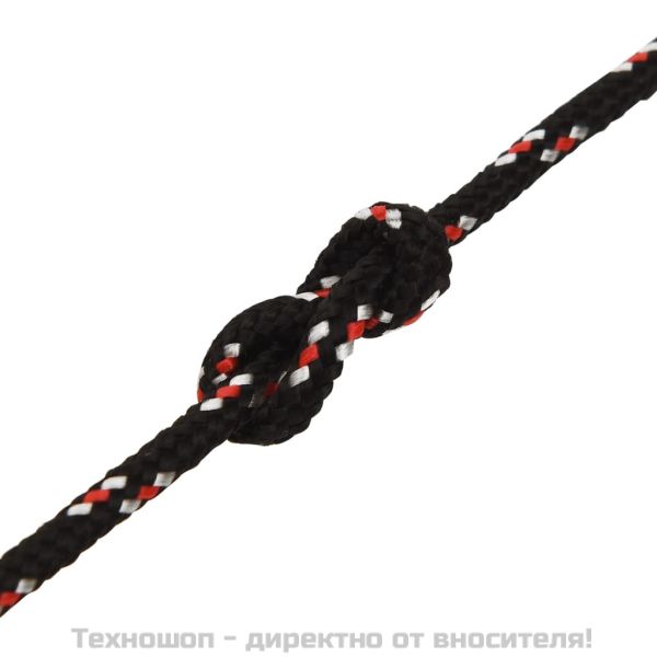 Въже за лодка черно 5 мм 50 м полипропилен